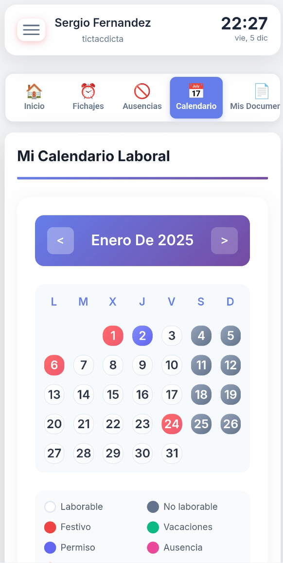 Calendario laboral